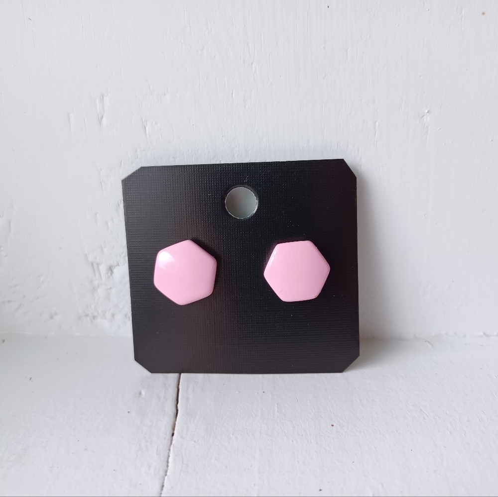 Pink Stud Earrings